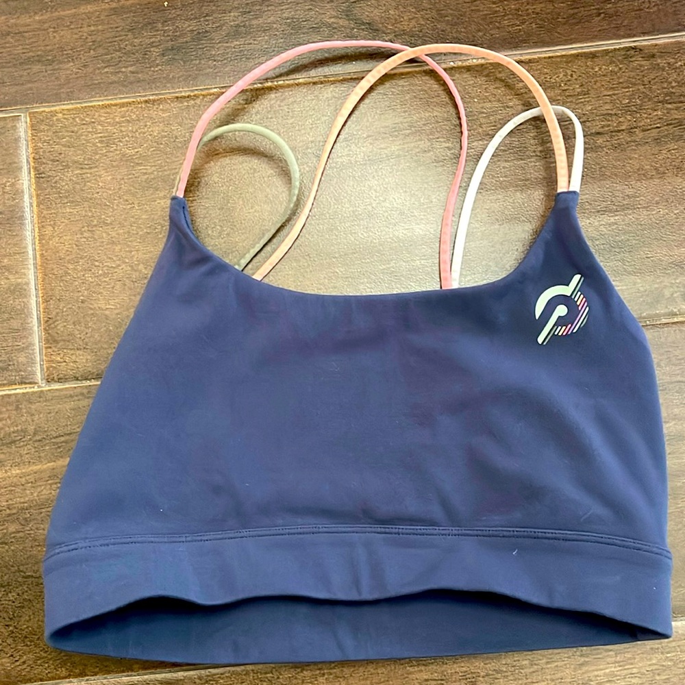 Peleton Strappy Sports Bra Gray size Medium